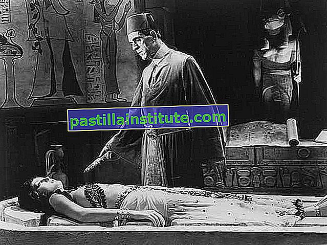 Boris Karloff och Zita Johann i The Mummy (1932), regisserad av Karl Freund.
