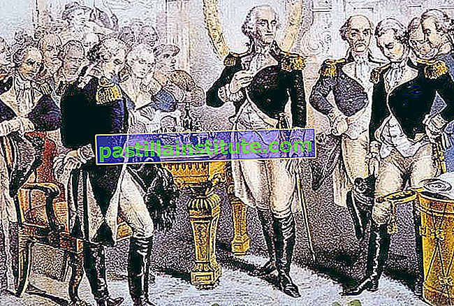 Currier & Ives: Washington tar ledighet från officerarna i sin armé