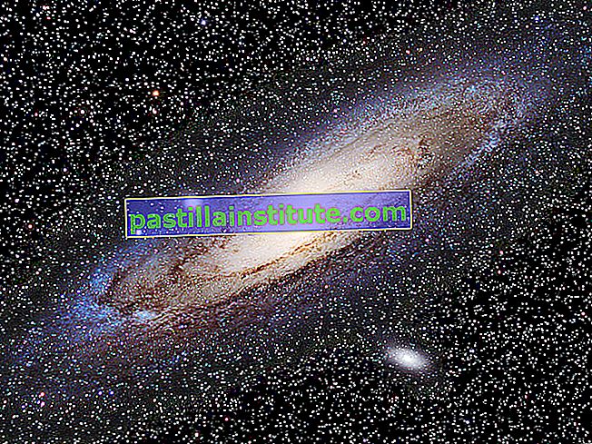 アンドロメダ銀河の眺め（メシエ31、M31）。
