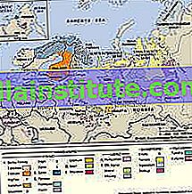 Distribuzione delle lingue uraliche.  Mappa tematica.