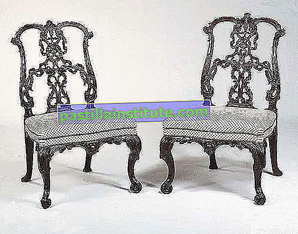 Столове от панделка от махагон в стил рококо, проектирани от Томас Чипендейл, 18 век