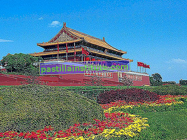 Exteriör av den förbjudna staden.  Palace of Heavenly Renhet.  Kejserligt palatskomplex, Peking (Peking), Kina under Ming- och Qing-dynastier.  Nu känd som Palace Museum, norr om Himmelska Fridens torg.  UNESCO: s världsarvslista.