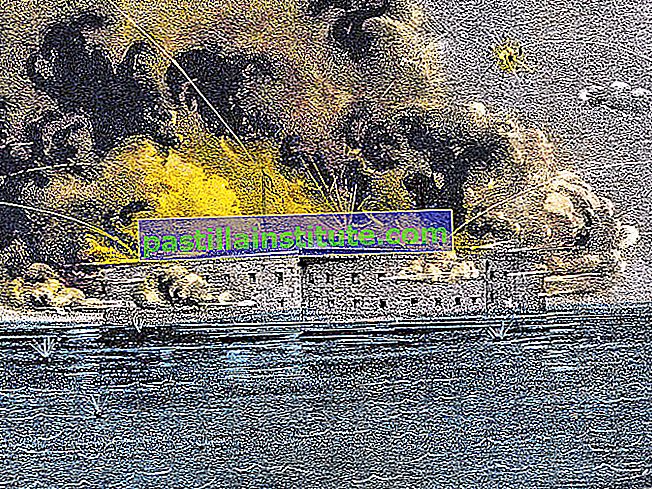Pengeboman Fort Sumter, Charleston, Carolina Selatan 12 April 1861 ketika pasukan Konfederasi melepaskan tembakan ke garnisun federal AS yang hampir selesai di sebuah pulau buatan di pelabuhan Charleston South Carolina.  Keterlibatan awal Perang Saudara Amerika