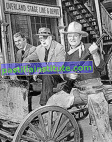 James Stewart, John Ford et John Wayne