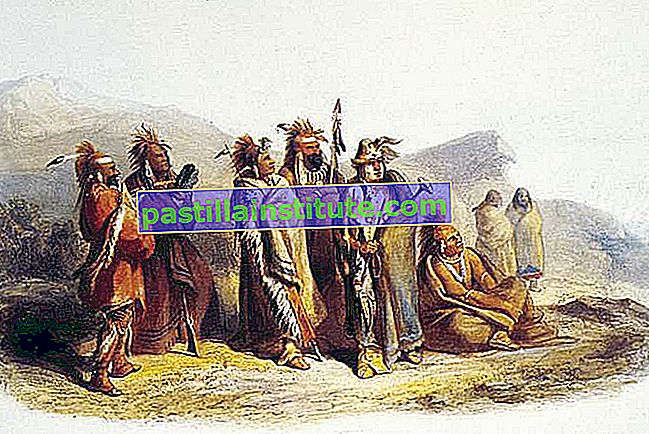 Índios Sauk e Fox, pintura de Karl Bodmer, c.  1833.