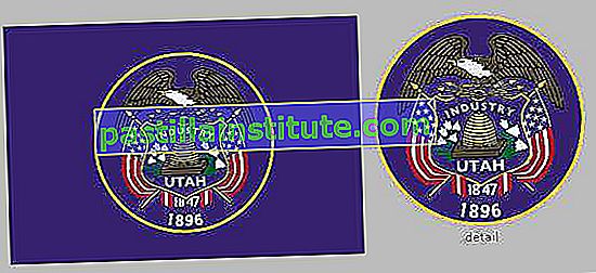 Bandiera dello stato dello Utah, 1913–2011.